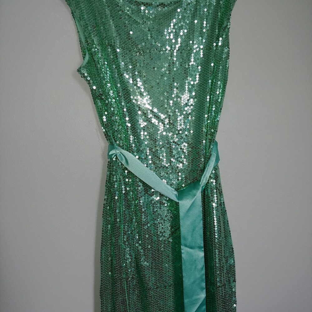 Sequin seafoam green Venus dress